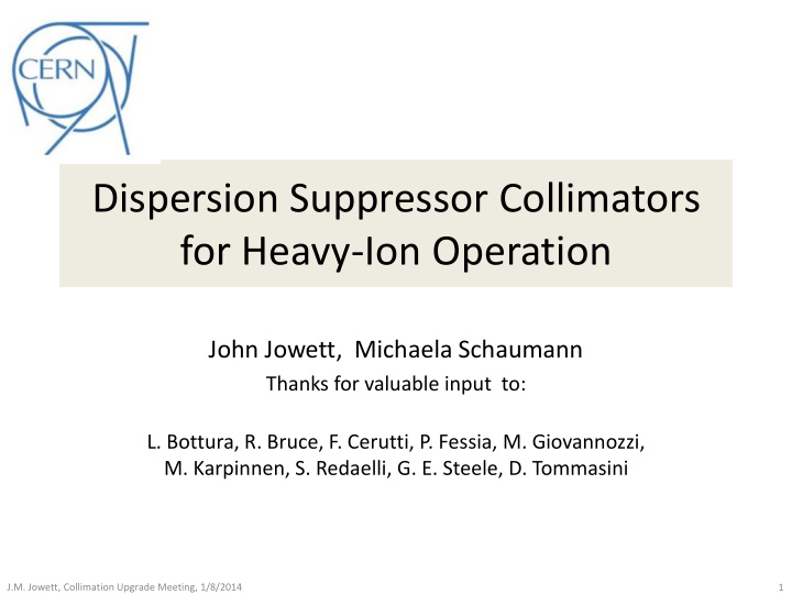 dispersion suppressor collimators