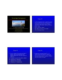 neurologic emergencies case 1