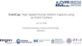 tCap : High-Speed Human Motion Capture using  Eve  EventC  an Event Camera  Lan XU   Hong