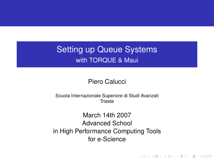 setting up queue systems