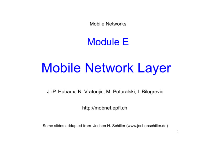 mobile network layer
