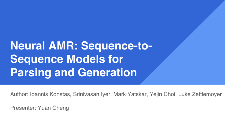 neural amr sequence to sequence models for parsing and