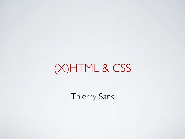 x html css
