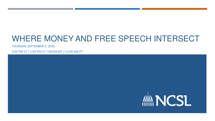 where money and free speech intersect
