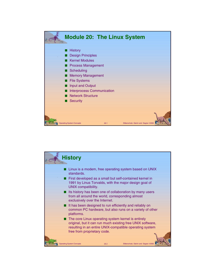 module 20 the linux system