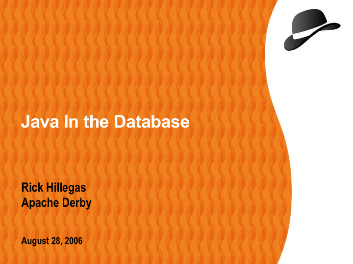 java in the database
