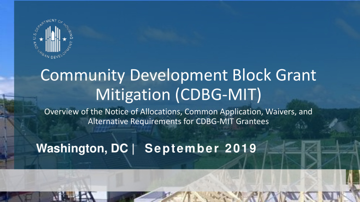 community development block grant mitigation cdbg mit