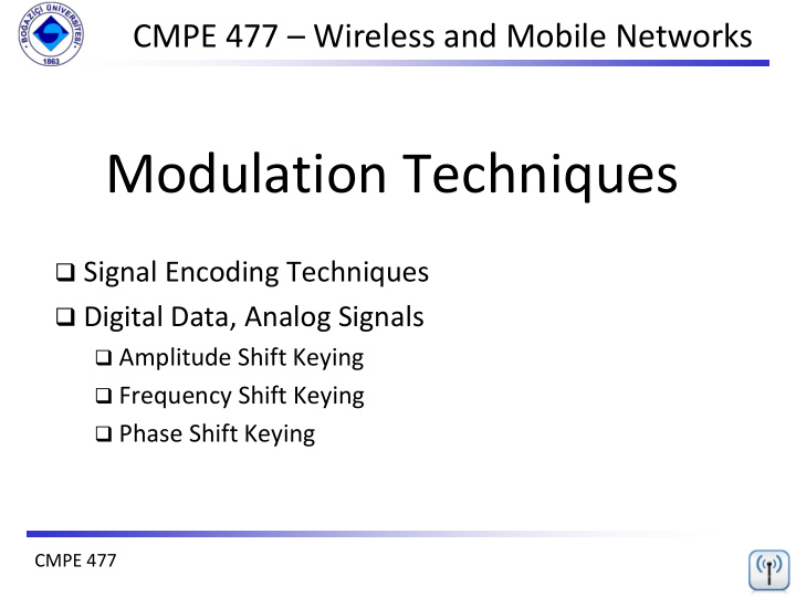 modulation techniques