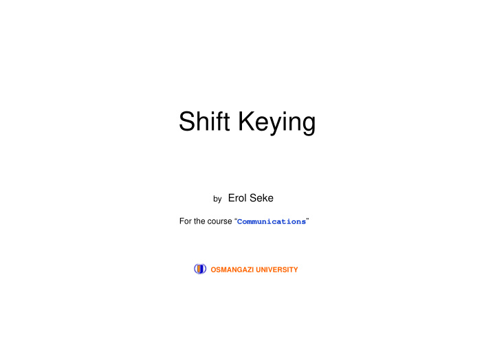 shift keying
