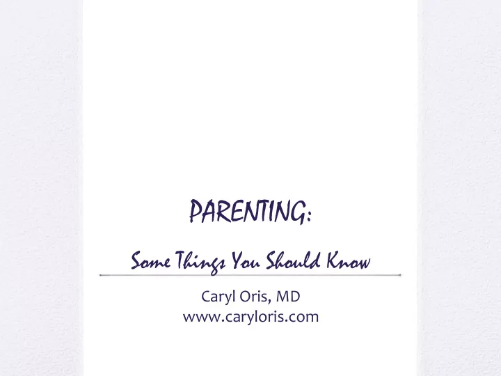 parenting