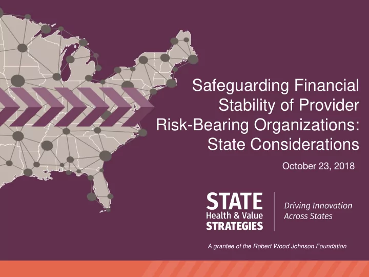 safeguarding financial stability of provider risk bearing