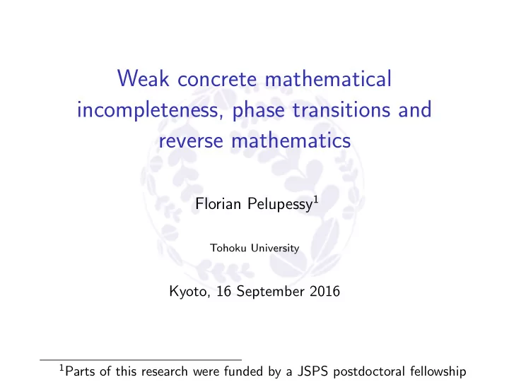 weak concrete mathematical incompleteness phase