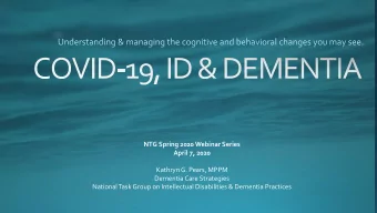 Dementia Care Strategies  National Task Group on Intellectual Disabilities &amp; Dementia Practices