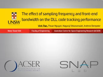 The effect of sampling frequency and front-end  bandwidth on the DLL code tracking performance  Vi