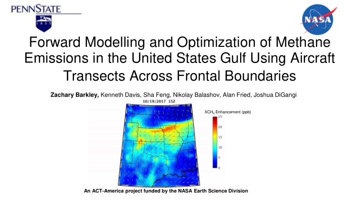 forward modelling and optimization of methane emissions