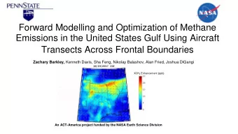 Forward Modelling and Optimization of Methane  Emissions in the United States Gulf Using Aircraft