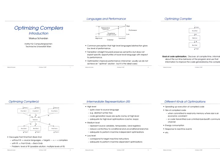 optimizing compilers