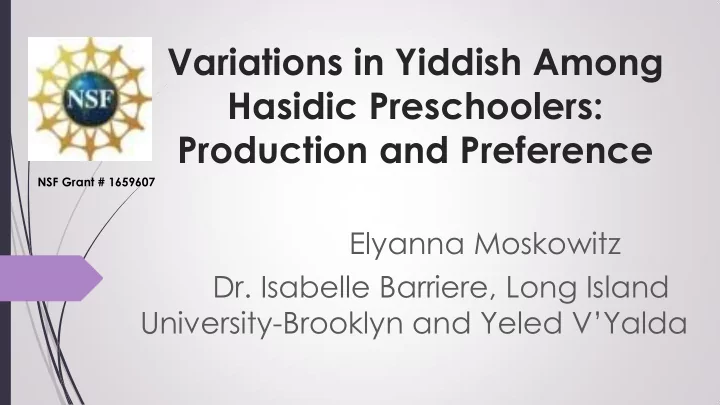 variations in yiddish among