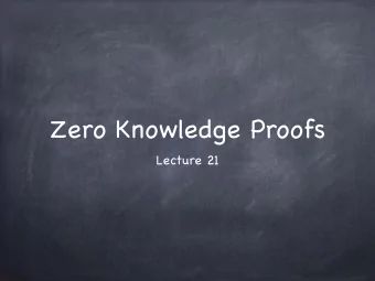 Zero Knowledge Proofs Lecture 21  DNSSEC  Recall: Name servers, when queried with a domain name,
