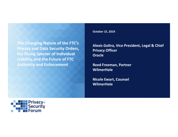 the changing nature of the ftc s