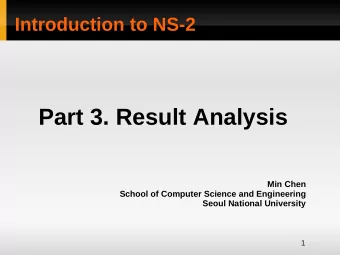 Part 3. Result Analysis  Min Chen  School of Computer Science and Engineering  Seoul National