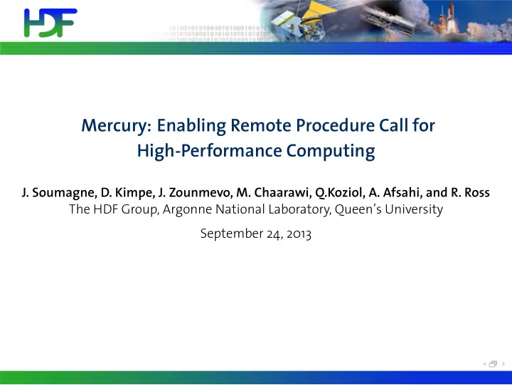 mercury enabling remote procedure call for high