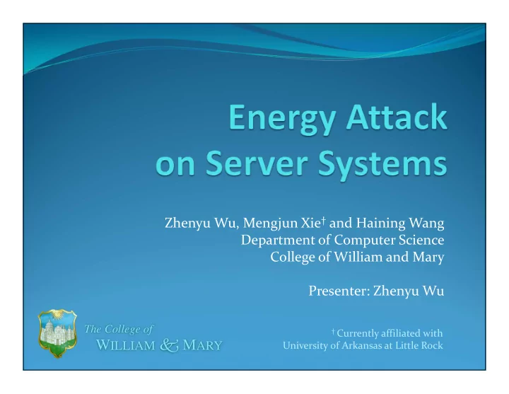 energy and green computing
