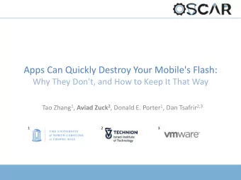 Apps Can Quickly Destroy Your Mobile's Flash:  Why They Don't, and How to Keep It That Way Tao