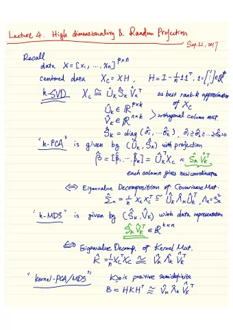 3  UkkVaT  XCE  best . k  as  rank  approximation of Xc 0k Rpxk ) orthogonal  prnxk
