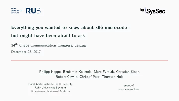 everything you wanted to know about x86 microcode but