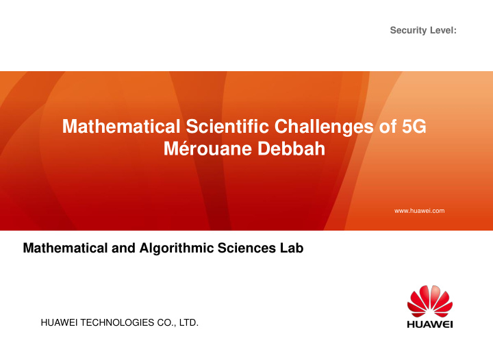 mathematical scientific challenges of 5g