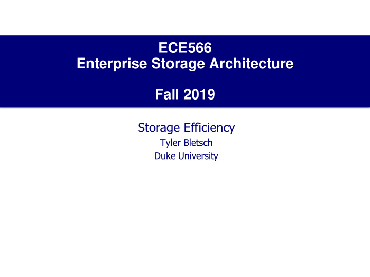 enterprise storage architecture