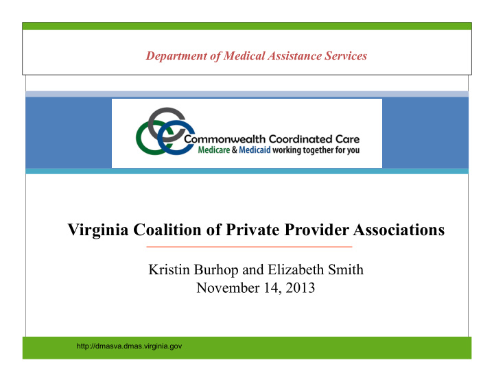 virginia coalition of private provider associations