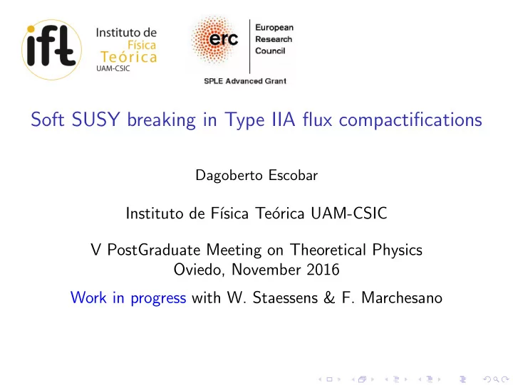 soft susy breaking in type iia flux compactifications