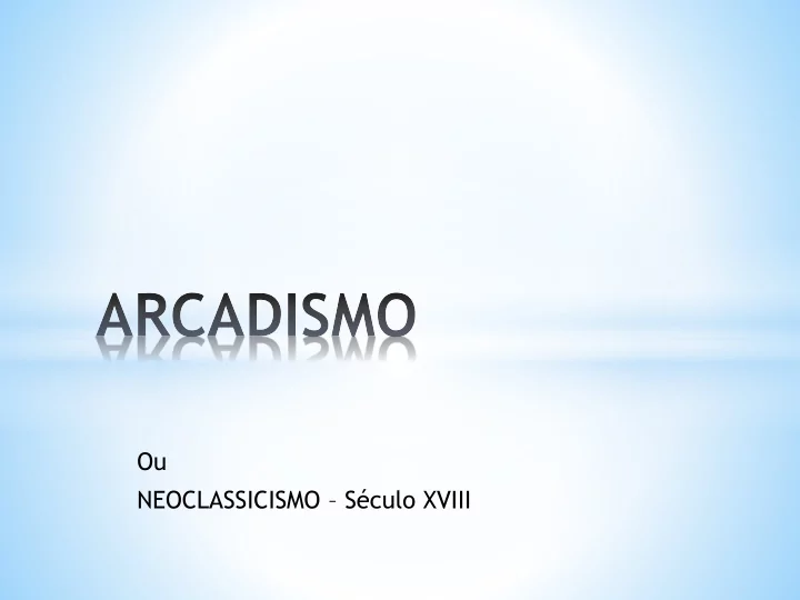 neoclassicismo s culo xviii
