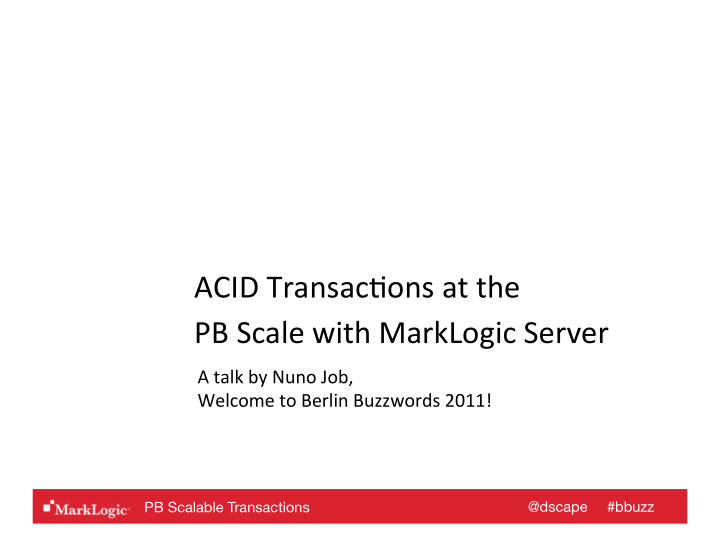 pb scale with marklogic server