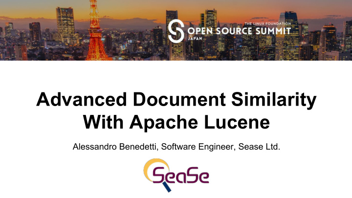 advanced document similarity with apache lucene