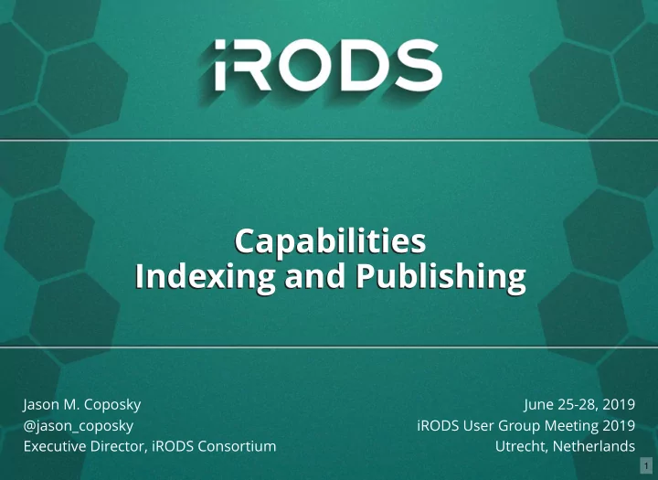 capabilities capabilities indexing and publishing
