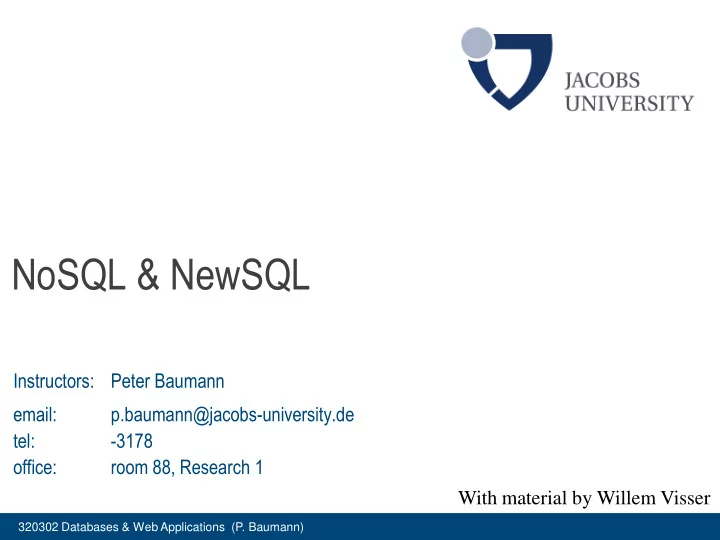 nosql newsql