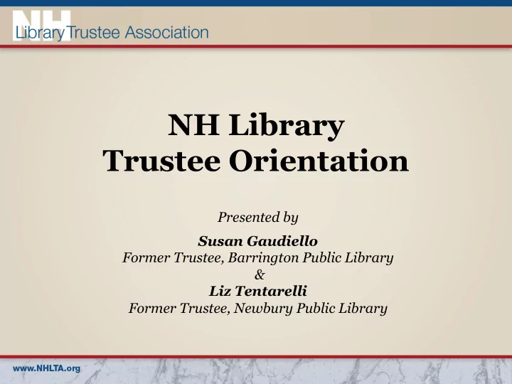 nh library trustee orientation