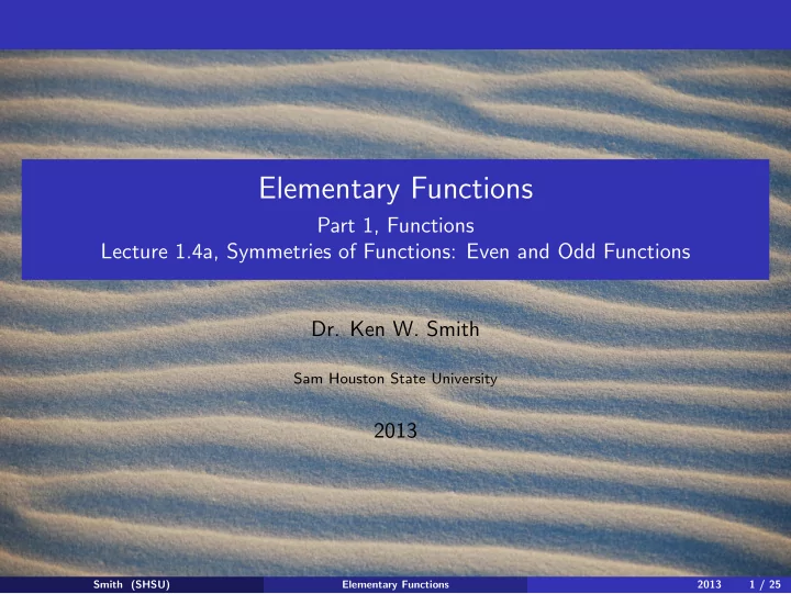 elementary functions