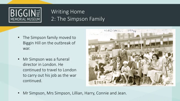 writing home 2 the simpson family