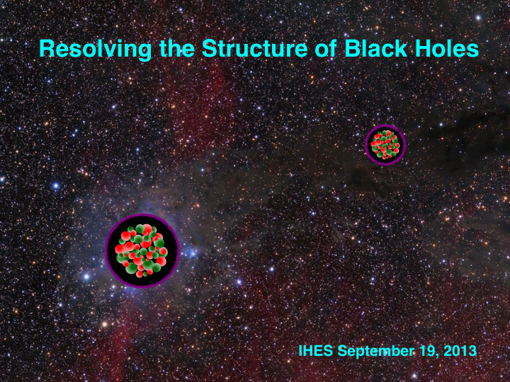 resolving the structure of black holes