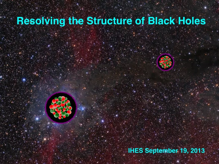 resolving the structure of black holes