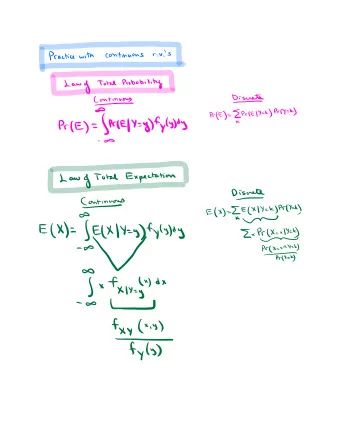 Y  F  totalexpL Ky fy g dy  Ef  ace Poisson y f yeidy  I law of total probe  0 Pr Xd Pr XcY Y