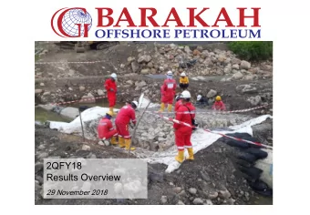 3 rd Quarter  Results Overview  FYE 30 September 2018  29 November 2018  26 November 2018  Results