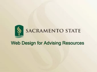 Web Design for Advising Resources  Web Design for Advising Resources   Rheena Munoz, ASC II  FYE