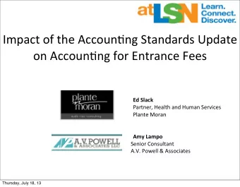 Impact  of  the  Accoun/ng  Standards  Update    on  Accoun/ng  for
