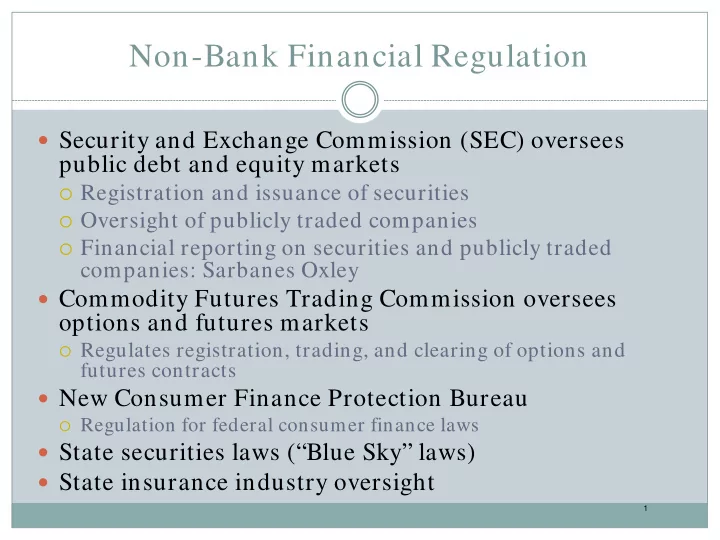 non bank financial regulation