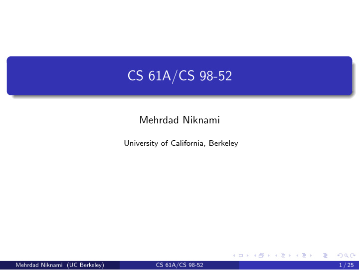 cs 61a cs 98 52